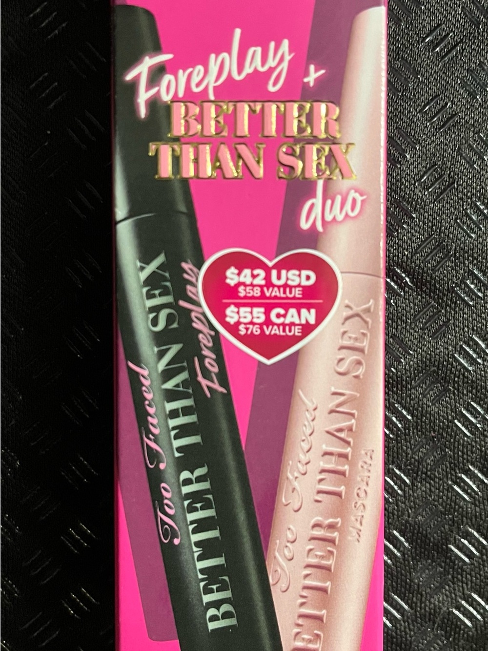 Too Faced Better Than Sex Duo Mascara Set - Black & Pink